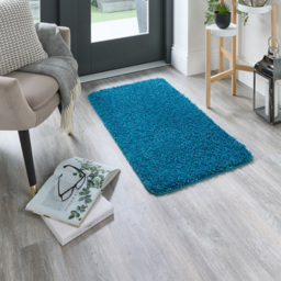 My Rug Teal Rug 60 x 100cm - Size: 60 x 100 x 2cm - Blue - Wilko - thumbnail 3
