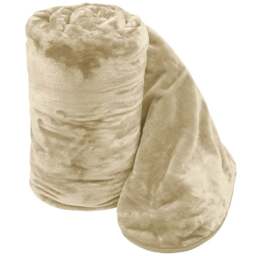 Velosso Latte Mink Throw 200 x 240cm - Size: 200 x 240 x 1cm - Wilko - thumbnail 1