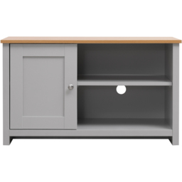 FurnitureHMD Single Door 2 Shelf Grey and Oak Effect Wooden TV Unit - Size: 50 x 85 x 39cm - Wilko - thumbnail 4