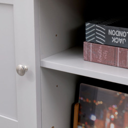 FurnitureHMD Single Door 2 Shelf Grey and Oak Effect Wooden TV Unit - Size: 50 x 85 x 39cm - Wilko - thumbnail 5