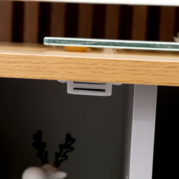 FurnitureHMD Single Door 2 Shelf Grey and Oak Effect Wooden TV Unit - Size: 50 x 85 x 39cm - Wilko - thumbnail 7