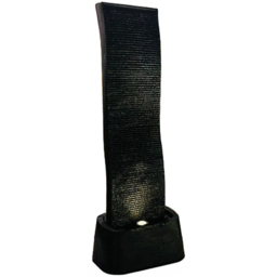 Tranquillity Nior Cascade Oriental LED Solar Water Feature - Size: 110 x 26 x 39cm - Grey - Wilko - thumbnail 1