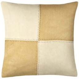 Velosso Faux Square Filled Cushion 43 x 43cm 2 Pack - Brown - Wilko