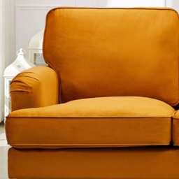 Woodbury 3 Seater Orange Velvet Sofa - Artemis Home - Wilko - thumbnail 3