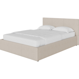 GFW Small Double Natural Hopsack Fabric Side Lift Ottoman Bed with Bonnell Mattress - Cream - Wilko - thumbnail 4