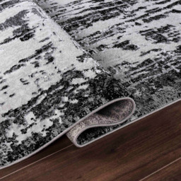 Desire Rugs Serenity Black Abstract Abrasion Rug 60 x 220cm - Wilko - thumbnail 4