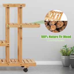 Costway 8 Shelf Plant Stand Shelf - Size: 118 x 30 x 12cm - Cream - Wilko - thumbnail 7