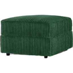 Luxor Green Jumbo Cord Footstool - Size: 45 x 55 x 55cm - Wilko - thumbnail 4