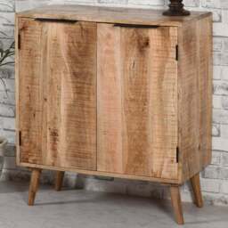 Brooklyn Surrey 2 Door Solid Wood Drinks Cabinet Sideboard - Brown - Wilko