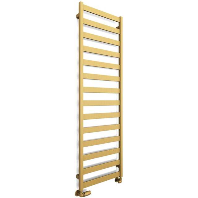 Terma Vivo Brass Heated Towel Rail 2019 BTU 1630 x 500mm - Size: 163 x 50 x 7.2cm - Gold - Wilko - image 1