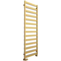Terma Vivo Brass Heated Towel Rail 2019 BTU 1630 x 500mm - Size: 163 x 50 x 7.2cm - Gold - Wilko