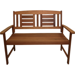 Samuel Alexander Hawkshead Wooden Garden Bench - Size: 2 Seater - Brown - Wilko - thumbnail 3
