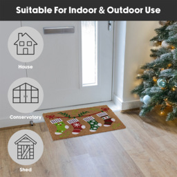JVL Latex Backed Coir Stockings Entrance Doormat 40 x 58cm - Size: 58.0 cm x 40.0 cm x 1.5 cmcm - Multi - Wilko - thumbnail 6