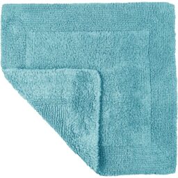 Allure Bath Fashions Elegance Turquoise Reversible Square Bath Mat 55 x 55cm - Size: 53 x 55cm - Blue - Wilko - thumbnail 4