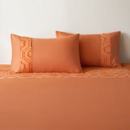 Velosso Hex King Size Spice Tufted Duvet Set - Orange - Wilko - thumbnail 4