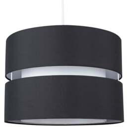 ValueLights Sophia 2-Tier Black and White Large Ceiling Light Shade - Size: 35 x 24 x 35cm - Wilko - thumbnail 1