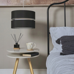 ValueLights Sophia 2-Tier Black and White Large Ceiling Light Shade - Size: 35 x 24 x 35cm - Wilko - thumbnail 3