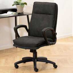 Florence Brad Black Swivel Chair - Furniture To Go - Wilko - thumbnail 1