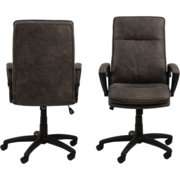Florence Brad Black Swivel Chair - Furniture To Go - Wilko - thumbnail 3