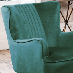 Artemis Home Madison Green Velvet Accent Chair - Size: Single - Wilko - thumbnail 3