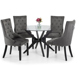 Julian Bowen Veneto Set of 2 Knockerback Chair - Grey - Wilko - thumbnail 6