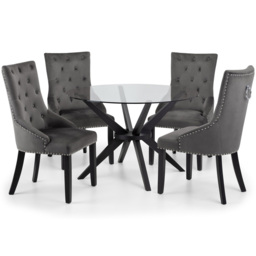 Julian Bowen Veneto Set of 2 Knockerback Chair - Grey - Wilko - thumbnail 5