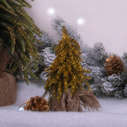 St Helens 20cm Green Gold Finish Mini Christmas Tree - Size: 12 x 12 x 20cm - Wilko - thumbnail 6