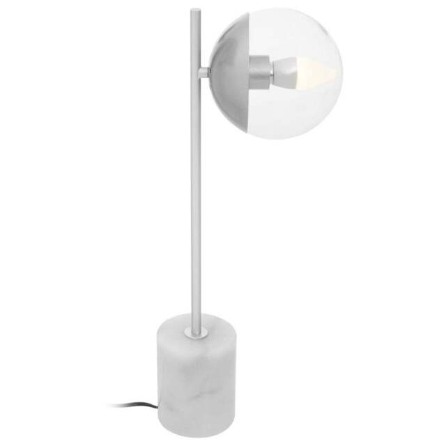 Premier Housewares Chrome Finish Table Lamp - Size: 22 x 15 x 56cm - Silver - Wilko - image 1