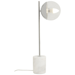 Premier Housewares Chrome Finish Table Lamp - Size: 22 x 15 x 56cm - Silver - Wilko - thumbnail 3