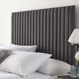 Aspire Furniture Catherine Lansfield Soho Double Charcoal Saxon Twill Headboard - Grey - Aspire Beds - Wilko - thumbnail 1