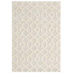 Desire Rugs Isabella Cream Embossed Imperial Trellis Rug 120 x 170cm - Wilko - thumbnail 1