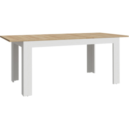 Florence Bohol 4 Seater Extending Dining Table Riviera Oak and White - Brown - Wilko - thumbnail 5