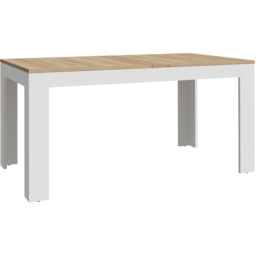 Florence Bohol 4 Seater Extending Dining Table Riviera Oak and White - Brown - Wilko - thumbnail 3