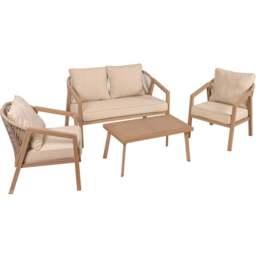 Eleanor 4 Seater Cushioned Sofa Set - Natural - Wilko - thumbnail 5