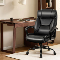 Costway Black PU Leather Executive Office Chair - Size: 88 x 62 x 36cm - Wilko - thumbnail 4