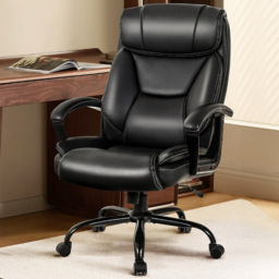 Costway Black PU Leather Executive Office Chair - Size: 88 x 62 x 36cm - Wilko - thumbnail 1