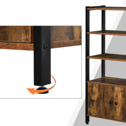 Portland Industrial Style Shelving Unit - Size: 70 x 30 x 120cm - Brown - Wilko - thumbnail 6