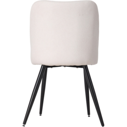 Living and Home Set of 2 Beige Linen Upholstered Dining Chairs - Wilko - thumbnail 6