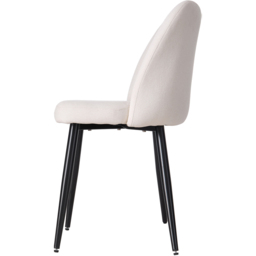 Living and Home Set of 2 Beige Linen Upholstered Dining Chairs - Wilko - thumbnail 5