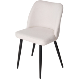 Living and Home Set of 2 Beige Linen Upholstered Dining Chairs - Wilko - thumbnail 4