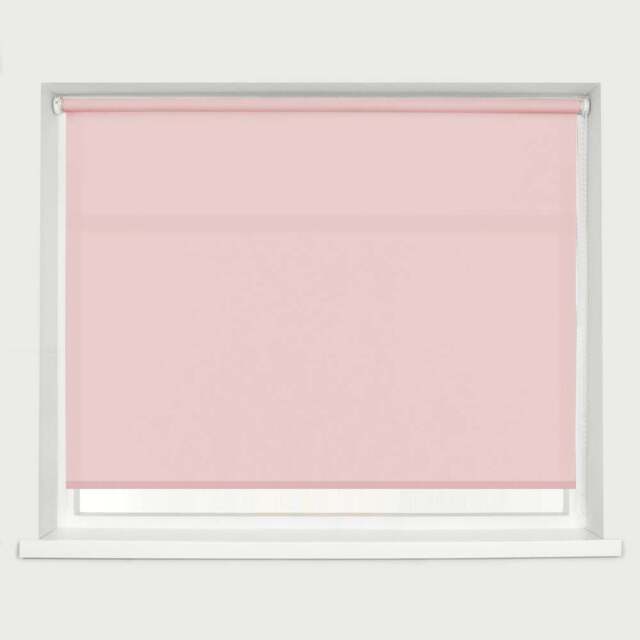 Caecus Straight Edge Roller Blind Pink 210cm - Wilko - image 1