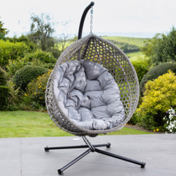 Artemis Home Bradshaw Light Grey Swing Egg Pod Chair - Size: 1 Seater - Wilko - thumbnail 1