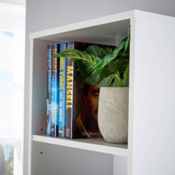 Home Source Clara 6 Shelf White Narrow Bookcase - Wilko - thumbnail 4