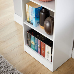 Home Source Clara 6 Shelf White Narrow Bookcase - Wilko - thumbnail 5