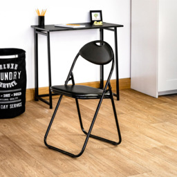 Harbour Housewares Set of 6 Black Padded Foldable Chair - Wilko - thumbnail 6