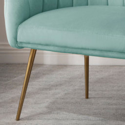 Artemis Home Helena Mint Velvet Accent Chair - Size: Single - Blue - Wilko - thumbnail 3