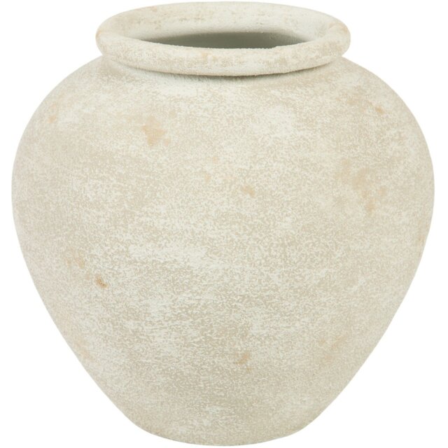 Lottie Rustic Metal Vase Beige - Wilko - image 1