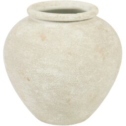 Lottie Rustic Metal Vase Beige - Wilko - thumbnail 1