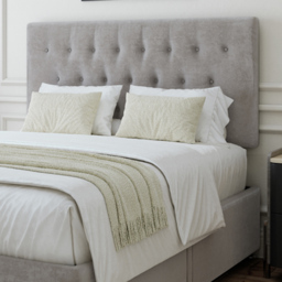 Bedmaster King Size Seal Grey Naples Linen 2 Drawer Divan Base with Lona Headboard - Wilko - thumbnail 3
