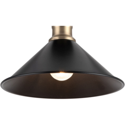 Cosylyte Bowley Matt Black Industrial Metal Flush Ceiling Light - Size: 29 x 29 x 13.5cm - Wilko - thumbnail 5